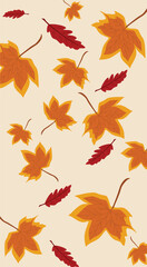 autumn leaves background and A wallpaper of leaves with the words autumn on it and wall design and wallpaper design 