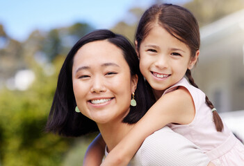 Ive got a lifelong friend. Shot of a young mother and daughter spending time together in the garden...