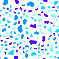 Clouds in Various Shades of Blue Seamless Pattern