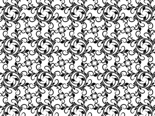 seamless damask leaf pattern