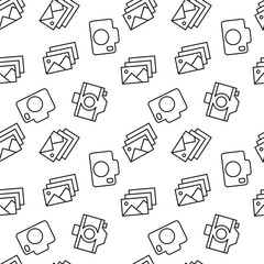Picture and Photo Camera Seamless Pattern for Printing and Wrapping