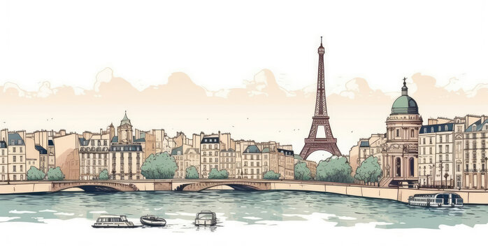 Illustration of the city of Paris