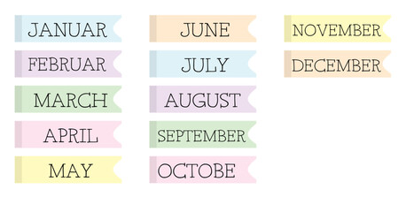 month labels