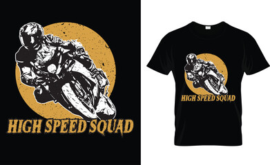 High speed squad t-shirt design.Colorful and fashionable t-shirt design for man and women