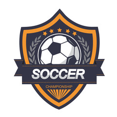 Illustration of soccer logo.It's for success concept