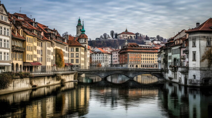 Fototapeta na wymiar Bern. Breathtaking travel destination place. Generative AI