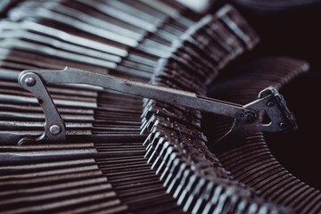 Closeup sorts of typewriter