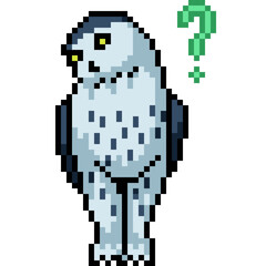 pixel art confuse question owl