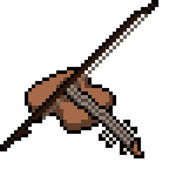 pixel art classic instrument violin