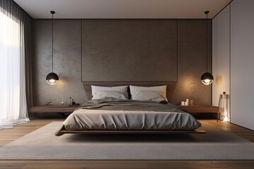 bedroom interior 3D rendering