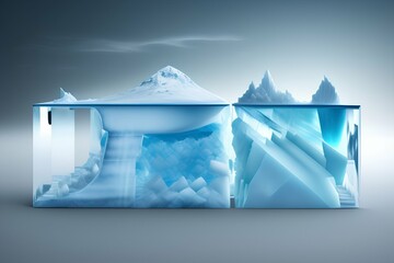 Iceberg Cross Sections - generative ai