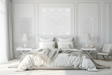 White luxurious bedroom 