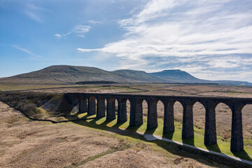 Ribblehead Viaduct and Ingleborough from the east © grahammoore999