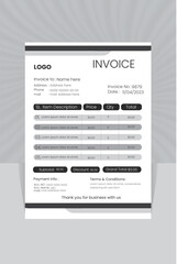 CREATIVE PROFESSIONAL INVOICE DESIGN IN VECTOR
