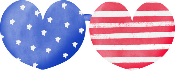 Obraz premium 4th of July gnome watercolor clipart
