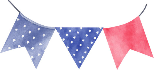 Obraz premium 4th of July gnome watercolor clipart