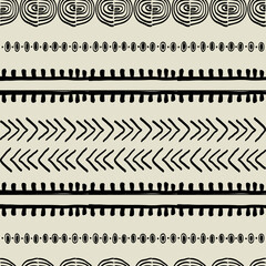African hand-drawn boho mud cloth digital paper hand-drawn background for fabric, textile, stationery, wallpaper, branding, and packaging.