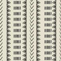 Obraz premium African hand-drawn boho mud cloth digital paper hand-drawn background for fabric, textile, stationery, wallpaper, branding, and packaging.