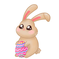 Cute Bunny With Easter Egg