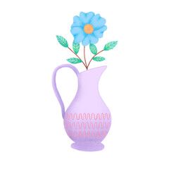 Blue Flower In Vase