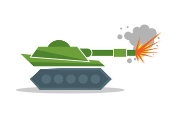 War tank icon. Military tank. Artillery. Tank logo or template. Vector illustration