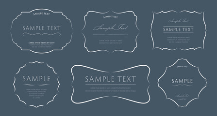 エレガントなフレームのセット