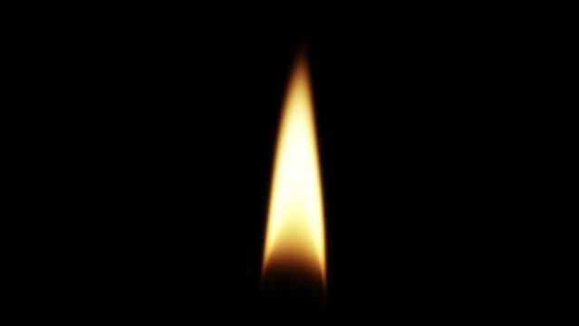 Candle Fire Flame Realistic Simulation - Loop Overlay Graphic Element