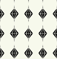 Vector monochrome geometric pattern ib simple graphic design. Fashion trendy geometry.