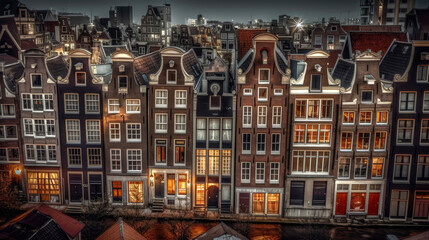 Amsterdam. Breathtaking travel destination place. Generative AI