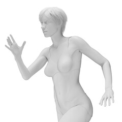 3d medical illustration of the female body