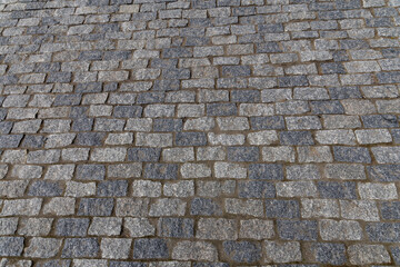 Granite cobblestoned pavement texture