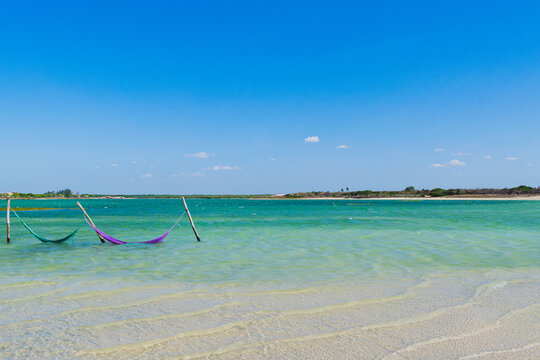 Paradise lagoon in Jericoacoara - Cear&aacute; - Brazil.