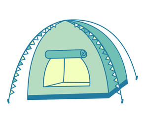 illustration of a tent