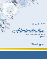 Administrative Professionals Day, Secretaries Day or Admin Day. Holiday concept. Template for background, banner, card, poster, t-shirt with text inscription