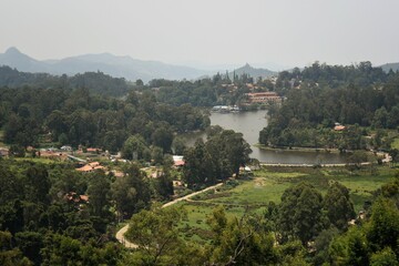 Fototapeta na wymiar Upper Lake View, Kodaikanal, Tamil Nadu