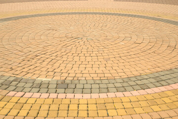 The stone floor blocks the path in the public yard.