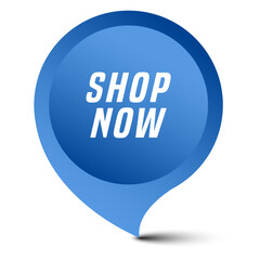Colorful vector flat design banner shop now. This sign is well adapted for web design.
