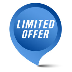 Colorful vector flat design banner limited offer. This sign is well adapted for web design.