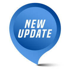 Colorful vector flat design banner new update. This sign is well adapted for web design.