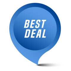 Colorful vector flat design banner best deal. This sign is well adapted for web design.