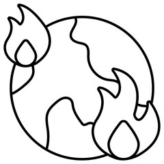 An icon design of global warming 