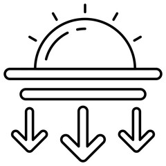 A perfect design icon of sunset 