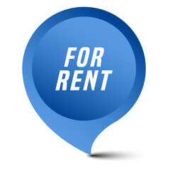 Colorful vector flat design banner for rent. This sign is well adapted for web design.
