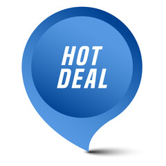 Colorful vector flat design banner hot deal. This sign is well adapted for web design.