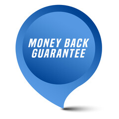 Colorful vector flat design banner money back guarantee. This sign is well adapted for web design.