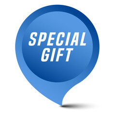 Colorful vector flat design banner special gift. This sign is well adapted for web design.