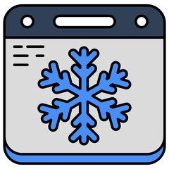An icon design of winter season 