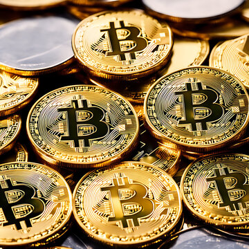 a lot of Bitcoin coins [IA Generativa]