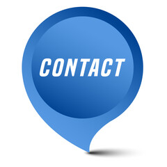 Colorful vector flat design banner contact. This sign is well adapted for web design.