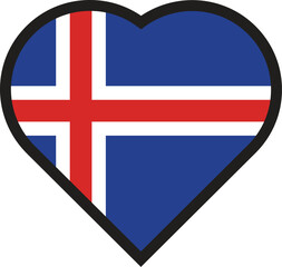 Obraz premium love flag Iceland